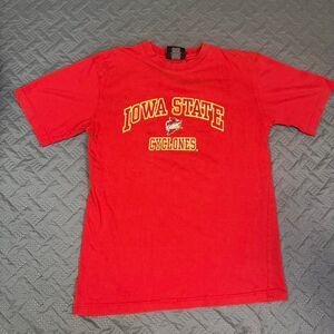 Vintage Y2K Iowa State Cyclones Short Sleeve T Shirt Size medium Red NCAA